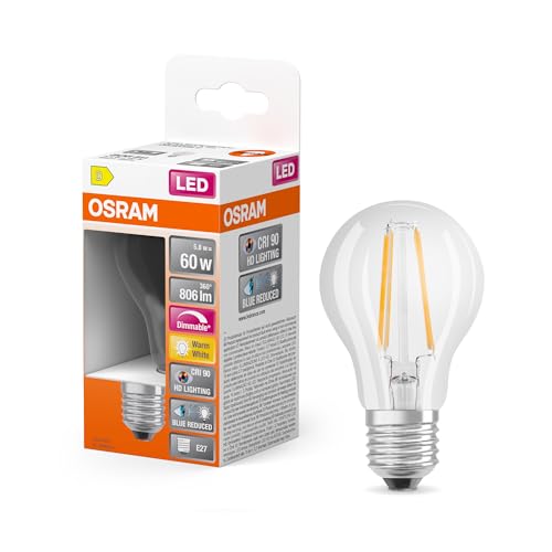 Osram Superstar CRI90 dimmbare LED-Lampe E27 mit Filament-Optik in Warmweiß
