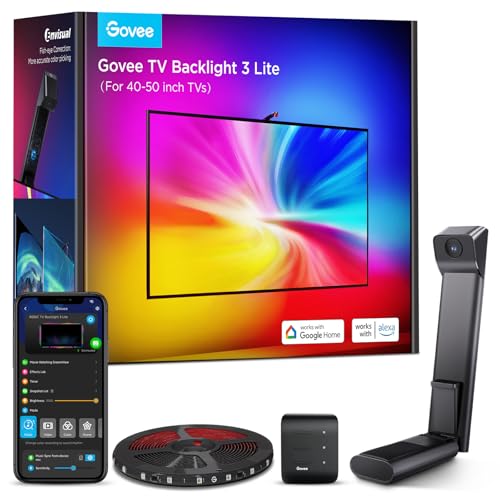 Govee TV Backlight 3 Lite mit Fish-Eye-Korrektur für kleinere Fernseher von 40 bis 50 Zoll
