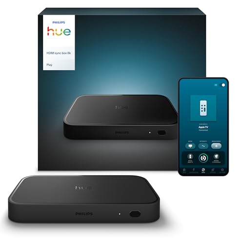 Philips Hue Play HDMI Sync Box 8K zur Synchronisation von Hue-Lampen mit dem Fernsehbild